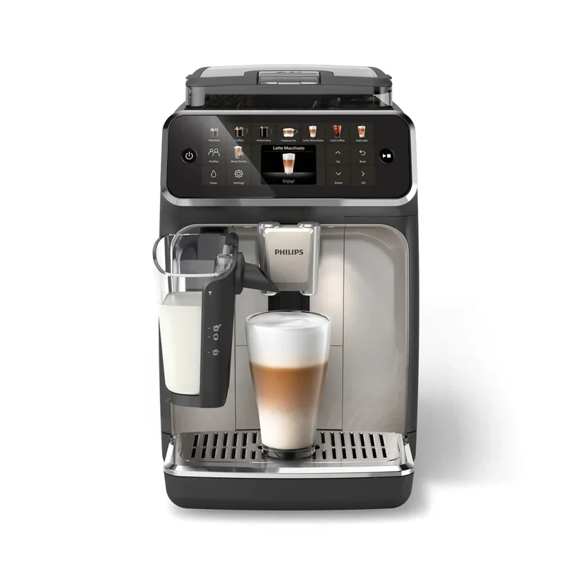 Refurbished - Philips 5500 LatteGo Automatic Espresso Machine, EP5544/94 - Black Chrome